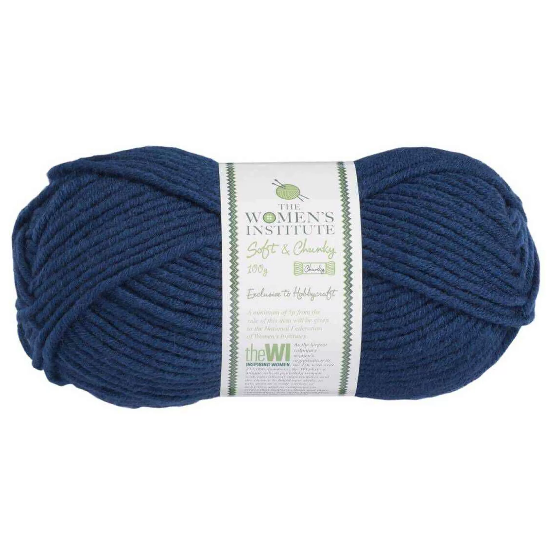 Women's Institute Navy Soft And Chunky Yarn 100G-Hobbycraft Best