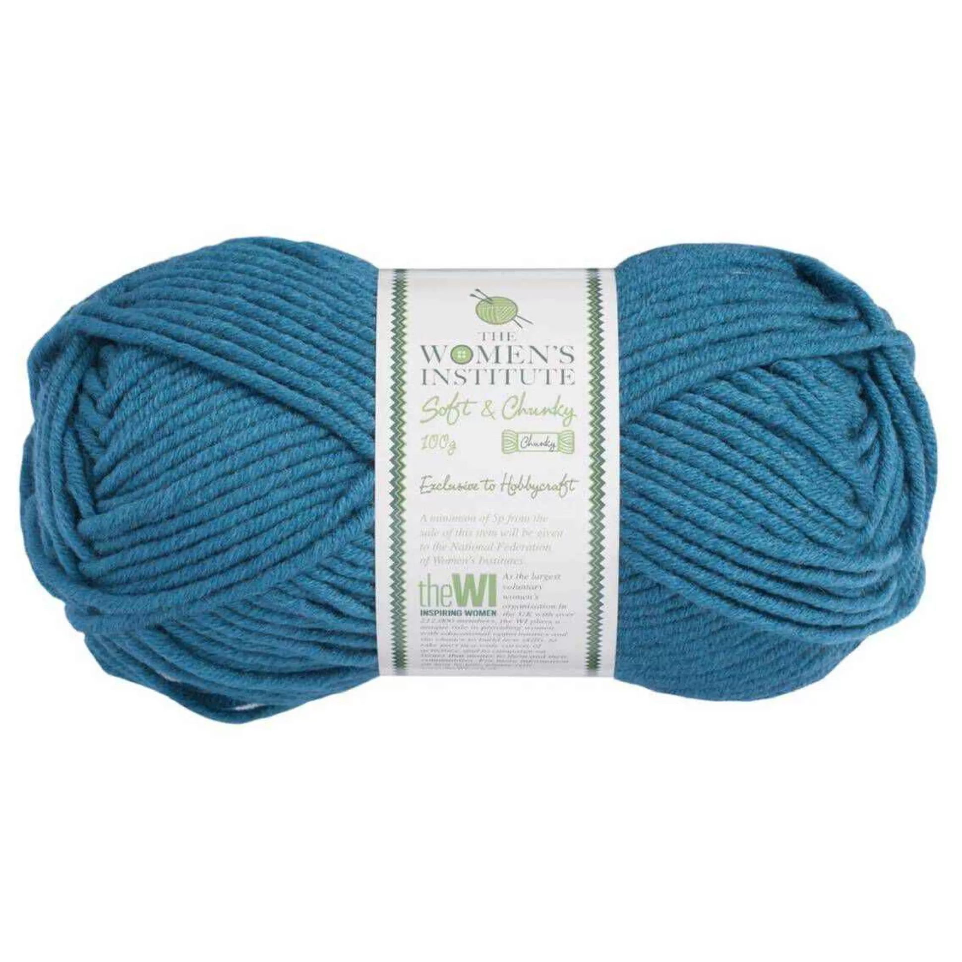 Women's Institute Teal Soft And Chunky Yarn 100G-Hobbycraft Cheap