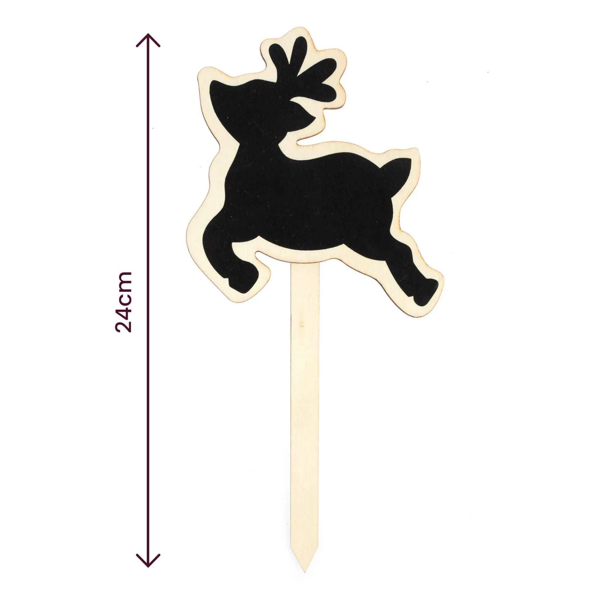 Wooden Blackboard Reindeer Pick 24Cm-Hobbycraft Clearance