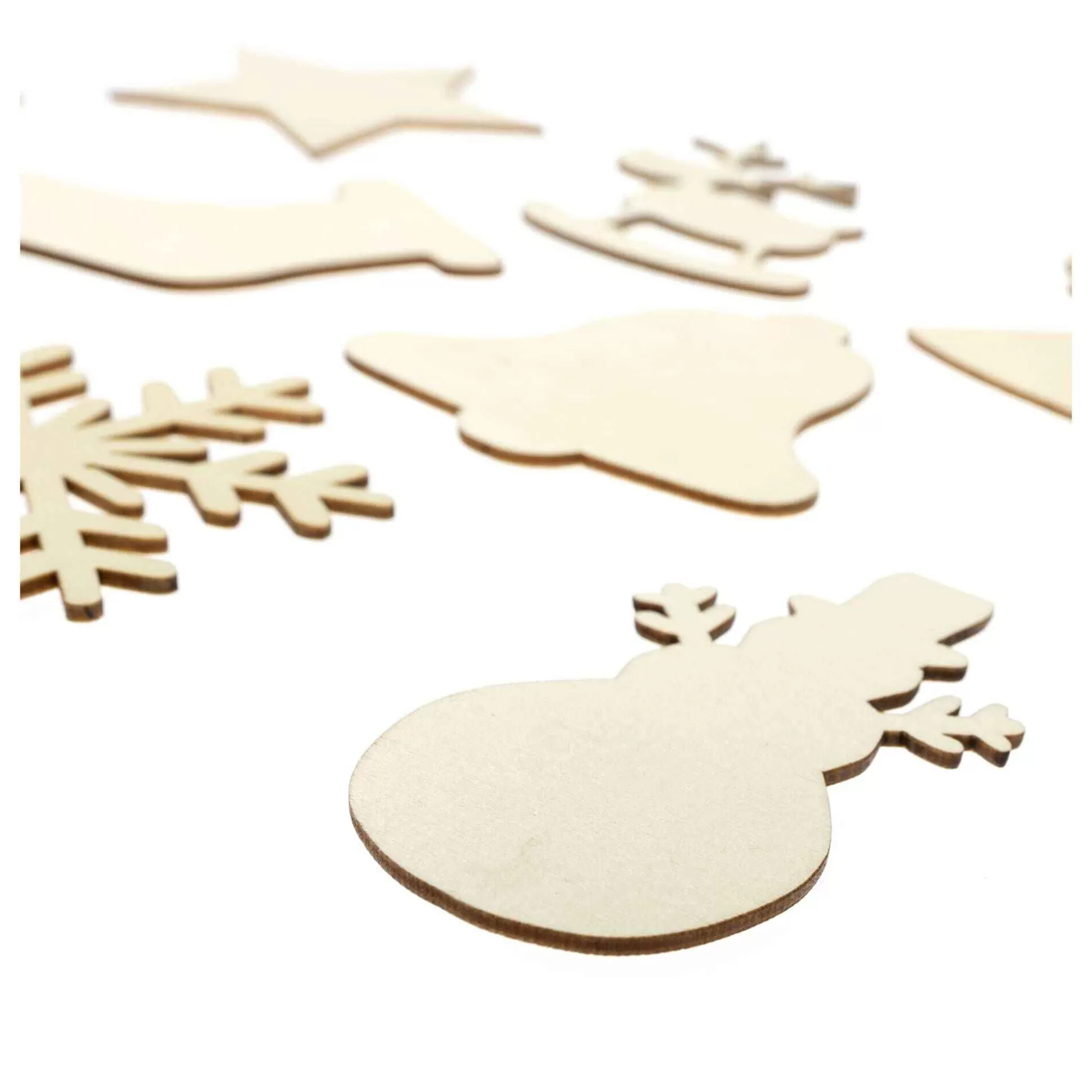 Wooden Christmas Shapes 90 Pack-Hobbycraft Fashion