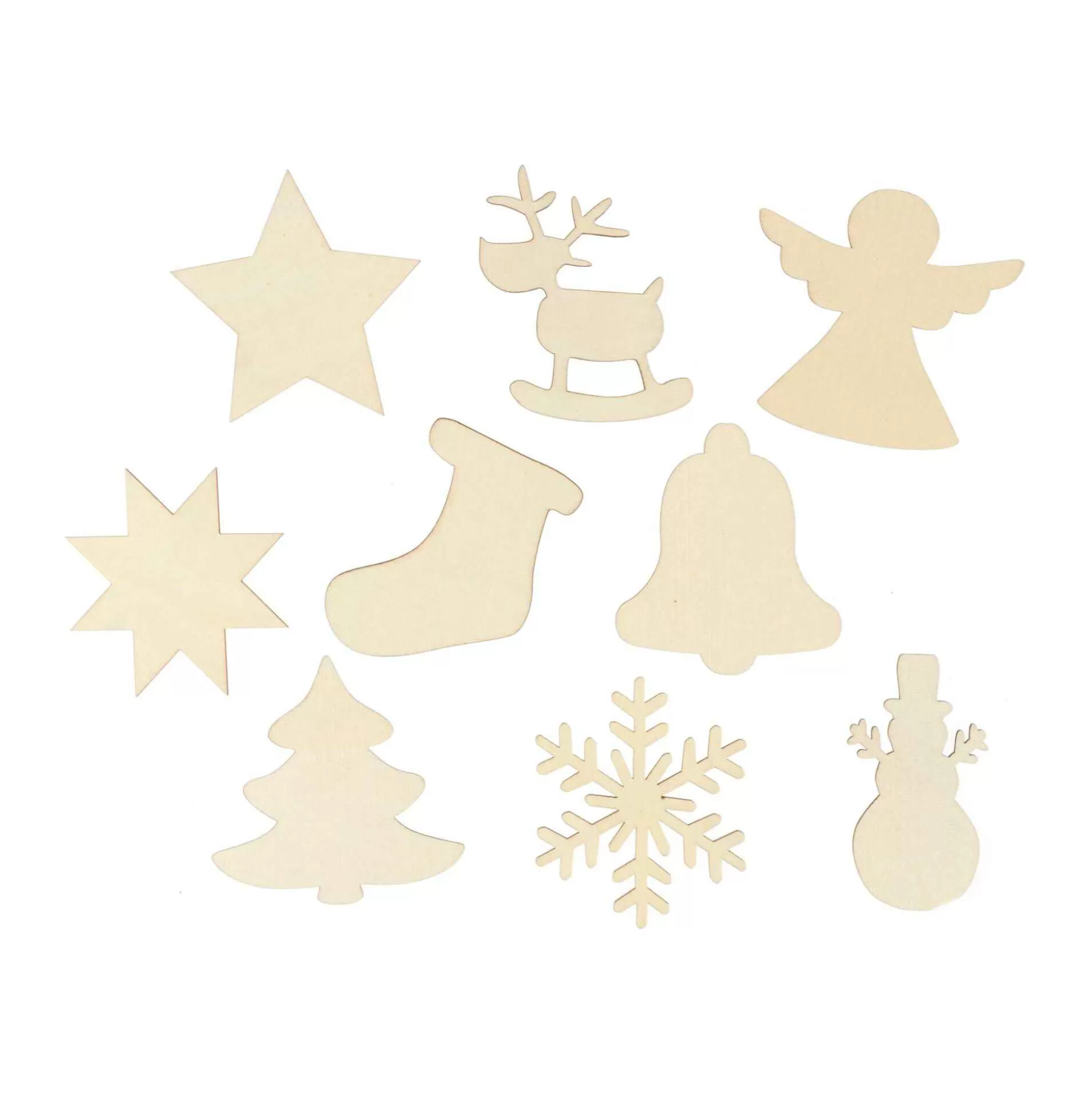 Wooden Christmas Shapes 90 Pack-Hobbycraft Fashion