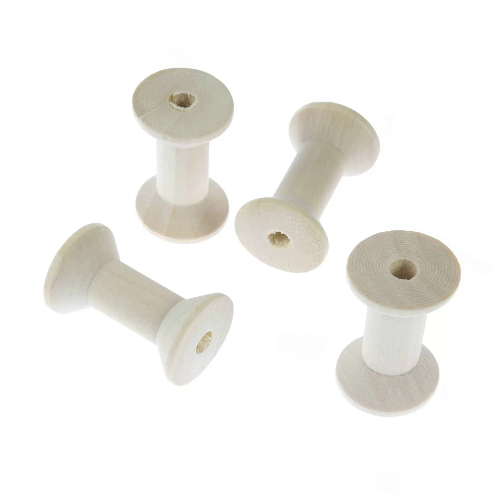 Wooden Cotton Reels 4 Pack-Hobbycraft Best