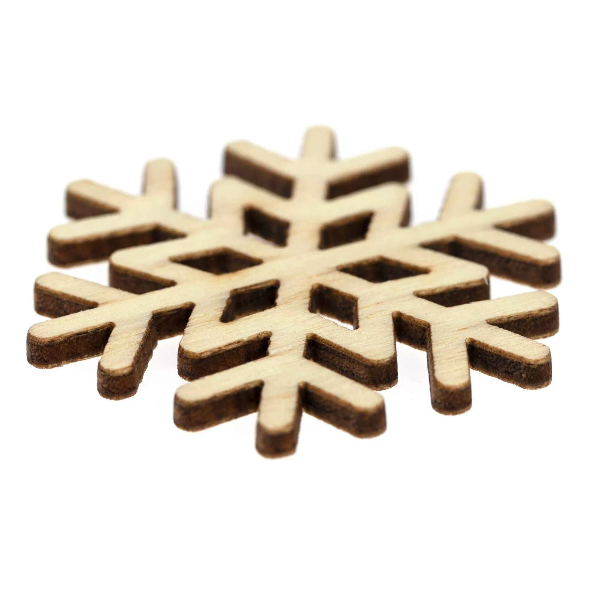 Wooden Snowflake Table Decorations 12 Pack-Hobbycraft Online