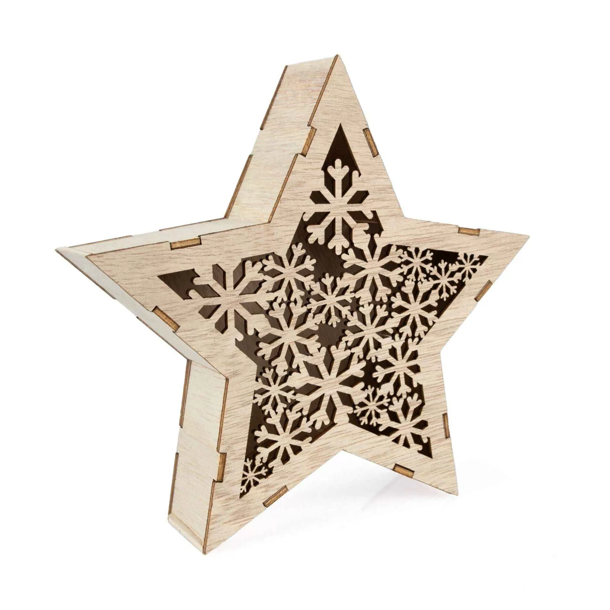 Wooden Star Decoration 17.5Cm-Hobbycraft Cheap